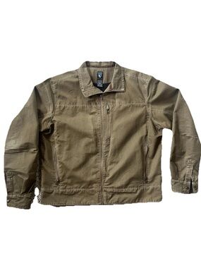 Kuhl Men SZ 2XL Burr Vintage Patina Dye Olive Green Outdoor Fleece Lined Jacket